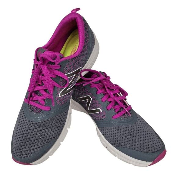 New Balance Women's 711 Mesh Cross-Training Shoe 10 Gray Purple EUC - Picture 1 of 6